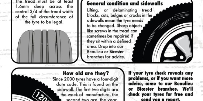 Get a free tyre safety check at Beaulieu